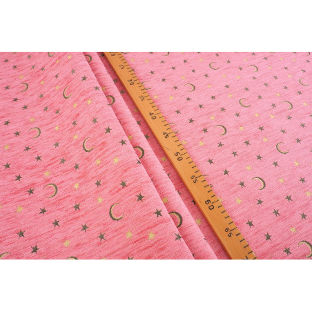 Turkish Upholstery Fabric by the Yard and Meter | Pale Pink Arabian Night Pattern Jacquard Fabric for Sofa Chair,Curtains Fabric