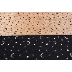 Turkish Upholstery Fabric by the Yard and Meter | Black Arabian Night Pattern Jacquard Fabric for Sofa Chair,Curtains Fabric