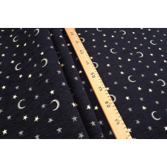 Turkish Upholstery Fabric by the Yard and Meter | Black Arabian Night Pattern Jacquard Fabric for Sofa Chair,Curtains Fabric