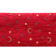 Turkish Upholstery Fabric by the Yard and Meter | Red Arabian Night Pattern Jacquard Fabric for Sofa Chair,Curtains Fabric