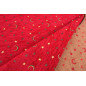 Turkish Upholstery Fabric by the Yard and Meter | Red Arabian Night Pattern Jacquard Fabric for Sofa Chair,Curtains Fabric