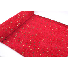 Turkish Upholstery Fabric by the Yard and Meter | Red Arabian Night Pattern Jacquard Fabric for Sofa Chair,Curtains Fabric