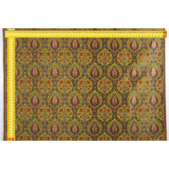 Turkish Upholstery Fabric by the Yard and Meter | Pistachio Green Morocco Tulip Pattern Jacquard Fabric for Sofa Chair,Curtains