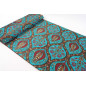 Turkish Upholstery Fabric by the Yard and Meter | Turquoise Blue Morocco Tulip Pattern Jacquard Fabric for Sofa Chair,Curtains Turkish Upholstery Fabric by the Yard and Meter | Turquoise Blue Morocco Tulip Pattern Jacquard Fabric for Sofa Chair,Curtains