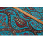 Turkish Upholstery Fabric by the Yard and Meter | Turquoise Blue Morocco Tulip Pattern Jacquard Fabric for Sofa Chair,Curtains Turkish Upholstery Fabric by the Yard and Meter | Turquoise Blue Morocco Tulip Pattern Jacquard Fabric for Sofa Chair,Curtains