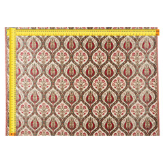 Turkish Upholstery Fabric by the Yard and Meter | Beige Morocco Tulip Pattern Jacquard Fabric for Sofa Chair,Curtains Fabric