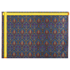 Turkish Upholstery Fabric by the Yard and Meter |Royal Blue Morocco Tulip Pattern Jacquard Fabric for Sofa Chair,Curtains Fabric