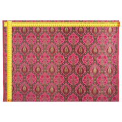 Turkish Upholstery Fabric by the Yard and Meter | Mazenda Pink Morocco Tulip Pattern Jacquard Fabric for Sofa Chair,Curtains