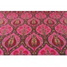 Turkish Upholstery Fabric by the Yard and Meter | Mazenda Pink Morocco Tulip Pattern Jacquard Fabric for Sofa Chair,Curtains
