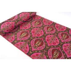 Turkish Upholstery Fabric by the Yard and Meter | Mazenda Pink Morocco Tulip Pattern Jacquard Fabric for Sofa Chair,Curtains