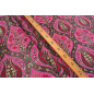 Turkish Upholstery Fabric by the Yard and Meter | Mazenda Pink Morocco Tulip Pattern Jacquard Fabric for Sofa Chair,Curtains