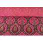 Turkish Upholstery Fabric by the Yard and Meter | Mazenda Pink Morocco Tulip Pattern Jacquard Fabric for Sofa Chair,Curtains