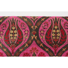 Turkish Upholstery Fabric by the Yard and Meter | Mazenda Pink Morocco Tulip Pattern Jacquard Fabric for Sofa Chair,Curtains
