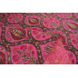 Turkish Upholstery Fabric by the Yard and Meter | Mazenda Pink Morocco Tulip Pattern Jacquard Fabric for Sofa Chair,Curtains