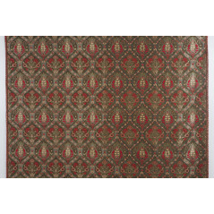 Turkish Upholstery Fabric by the Yard and Meter |Moss Green Morocco Tulip Pattern Jacquard Fabric for Sofa Chair,Curtains Fabric