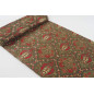 Turkish Upholstery Fabric by the Yard and Meter |Moss Green Morocco Tulip Pattern Jacquard Fabric for Sofa Chair,Curtains Fabric