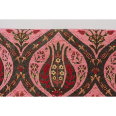 Turkish Upholstery Fabric by the Yard and Meter |Pale Pink Morocco Tulip Pattern Jacquard Fabric for Sofa Chair,Curtains Fabric