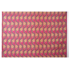 Turkish Upholstery Fabric by the Yard and Meter | Mazenda Pink Running Water Tulip Pattern Jacquard Fabric for Sofa Chair
