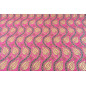Turkish Upholstery Fabric by the Yard and Meter | Mazenda Pink Running Water Tulip Pattern Jacquard Fabric for Sofa Chair