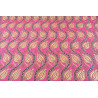 Turkish Upholstery Fabric by the Yard and Meter | Mazenda Pink Running Water Tulip Pattern Jacquard Fabric for Sofa Chair