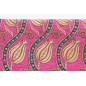 Turkish Upholstery Fabric by the Yard and Meter | Mazenda Pink Running Water Tulip Pattern Jacquard Fabric for Sofa Chair