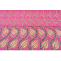 Turkish Upholstery Fabric by the Yard and Meter | Mazenda Pink Running Water Tulip Pattern Jacquard Fabric for Sofa Chair