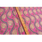 Turkish Upholstery Fabric by the Yard and Meter | Mazenda Pink Running Water Tulip Pattern Jacquard Fabric for Sofa Chair