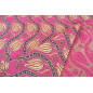 Turkish Upholstery Fabric by the Yard and Meter | Mazenda Pink Running Water Tulip Pattern Jacquard Fabric for Sofa Chair