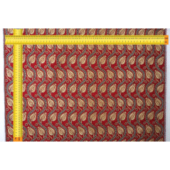Turkish Upholstery Fabric by the Yard and Meter | Red Running Water Tulip Pattern Jacquard Fabric for Sofa Chair,Curtains Fabric