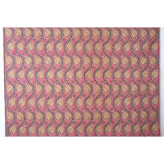 Turkish Upholstery Fabric by the Yard and Meter | Pale Pink Running Water Tulip Pattern Jacquard Fabric for Sofa Chair,Curtains