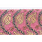 Turkish Upholstery Fabric by the Yard and Meter | Pale Pink Running Water Tulip Pattern Jacquard Fabric for Sofa Chair,Curtains