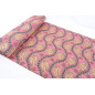 Turkish Upholstery Fabric by the Yard and Meter | Pale Pink Running Water Tulip Pattern Jacquard Fabric for Sofa Chair,Curtains
