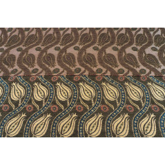 Turkish Upholstery Fabric by the Yard and Meter | Moss Green Running Water Tulip Pattern Jacquard Fabric for Sofa Chair,Curtain
