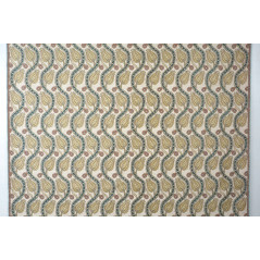 Turkish Upholstery Fabric by the Yard and Meter | Beige Running Water Tulip Pattern Jacquard Fabric for Sofa Chair,Curtains