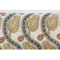 Turkish Upholstery Fabric by the Yard and Meter | Beige Running Water Tulip Pattern Jacquard Fabric for Sofa Chair,Curtains
