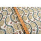 Turkish Upholstery Fabric by the Yard and Meter | Beige Running Water Tulip Pattern Jacquard Fabric for Sofa Chair,Curtains