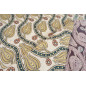 Turkish Upholstery Fabric by the Yard and Meter | Beige Running Water Tulip Pattern Jacquard Fabric for Sofa Chair,Curtains