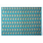Turkish Upholstery Fabric by the Yard and Meter | Turquoise Blue Running Water Tulip Pattern Jacquard Fabric for Sofa Chair
