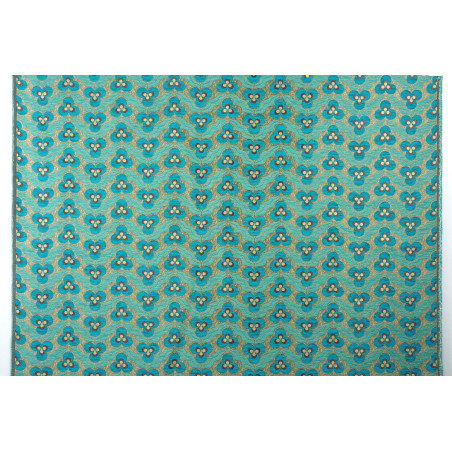Upholstery Fabric,Turkish Fabric By the Meter, By the Yard, Turquoise Blue Tiger Eye Pattern Jacquard Upholstery Fabric