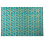Turkish Upholstery Fabric by the Yard and Meter | Turquoise Blue Tiger Eyes Pattern Jacquard Fabric for Sofa, Chair, Curtains
