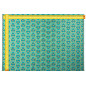 Turkish Upholstery Fabric by the Yard and Meter | Turquoise Blue Tiger Eyes Pattern Jacquard Fabric for Sofa, Chair, Curtains