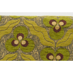 Turkish Upholstery Fabric by the Yard and Meter | Pistachio Green Tiger Eyes Pattern Jacquard Fabric for Sofa, Chair, Curtains