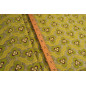 Turkish Upholstery Fabric by the Yard and Meter | Pistachio Green Tiger Eyes Pattern Jacquard Fabric for Sofa, Chair, Curtains