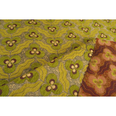 Turkish Upholstery Fabric by the Yard and Meter | Pistachio Green Tiger Eyes Pattern Jacquard Fabric for Sofa, Chair, Curtains