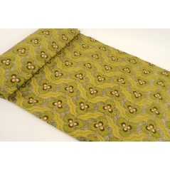 Turkish Upholstery Fabric by the Yard and Meter | Pistachio Green Tiger Eyes Pattern Jacquard Fabric for Sofa, Chair, Curtains