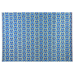 Turkish Upholstery Fabric by the Yard and Meter | Royal Blue Tiger Eyes Pattern Jacquard Fabric for Sofa, Chair, Curtains Fabric