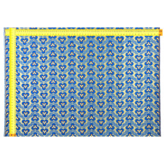 Turkish Upholstery Fabric by the Yard and Meter | Royal Blue Tiger Eyes Pattern Jacquard Fabric for Sofa, Chair, Curtains Fabric