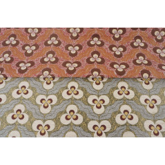Turkish Upholstery Fabric by the Yard and Meter | Beige Tiger Eyes Pattern Jacquard Fabric for Sofa, Chair, Curtains Fabric