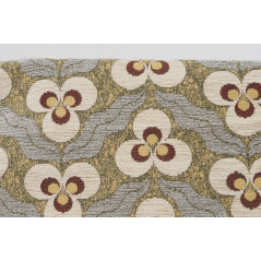 Turkish Upholstery Fabric by the Yard and Meter | Beige Tiger Eyes Pattern Jacquard Fabric for Sofa, Chair, Curtains Fabric