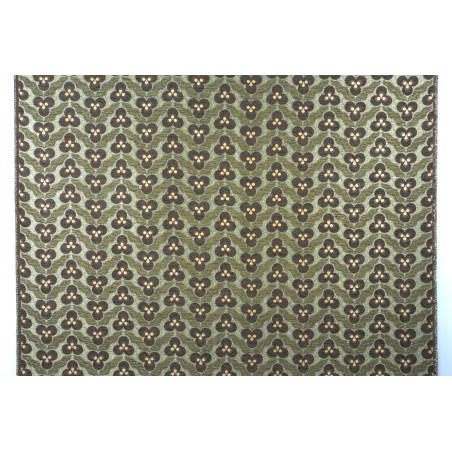 Turkish Upholstery Fabric by the Yard and Meter | Moss Green Tiger Eyes Pattern Jacquard Fabric for Sofa, Chair, Curtains Fabric